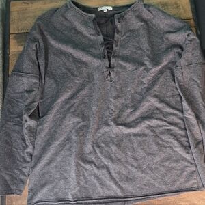 Gray Long Sleeve Women's Top